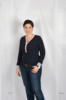 Nähbeispiel Shirt mit Knopfleiste lillesol women Nr. 53